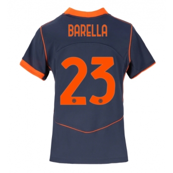 Billige Fotballdrakt Inter Milan Nicolo Barella #23 Replika Tredjedrakt Dame 2025-26 Kortermet